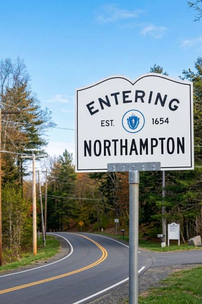 Entering Northampton, Massachusetts sign